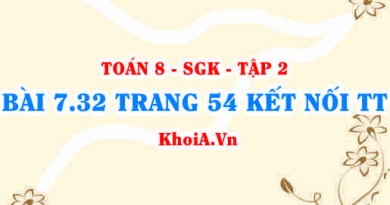 Bài 7.32 trang 54 Toán 8 Kết nối tri thức Tập 2